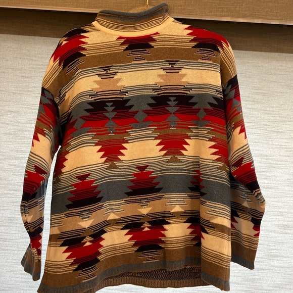 Vintage Delia McKain VTG Tribal Southwest Aztec Sweater - Picture 2 of 3